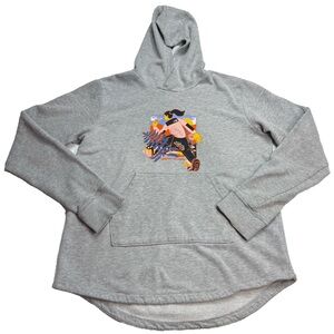 Heather Gray Girls Pullover Hoodie with Front Graphic | The North Face